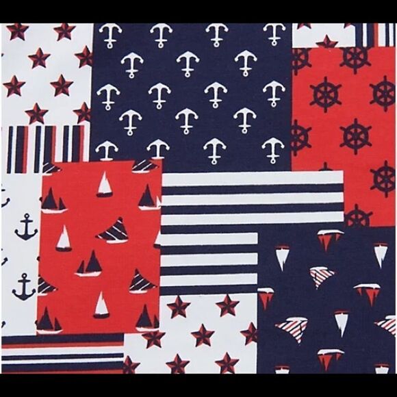 Denim & Co. Printed Americana Perfect Jersey V-Neck Top - Picture 6 of 7